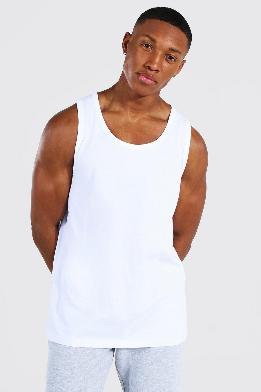T-shirt sans manches basique, White image number 1
