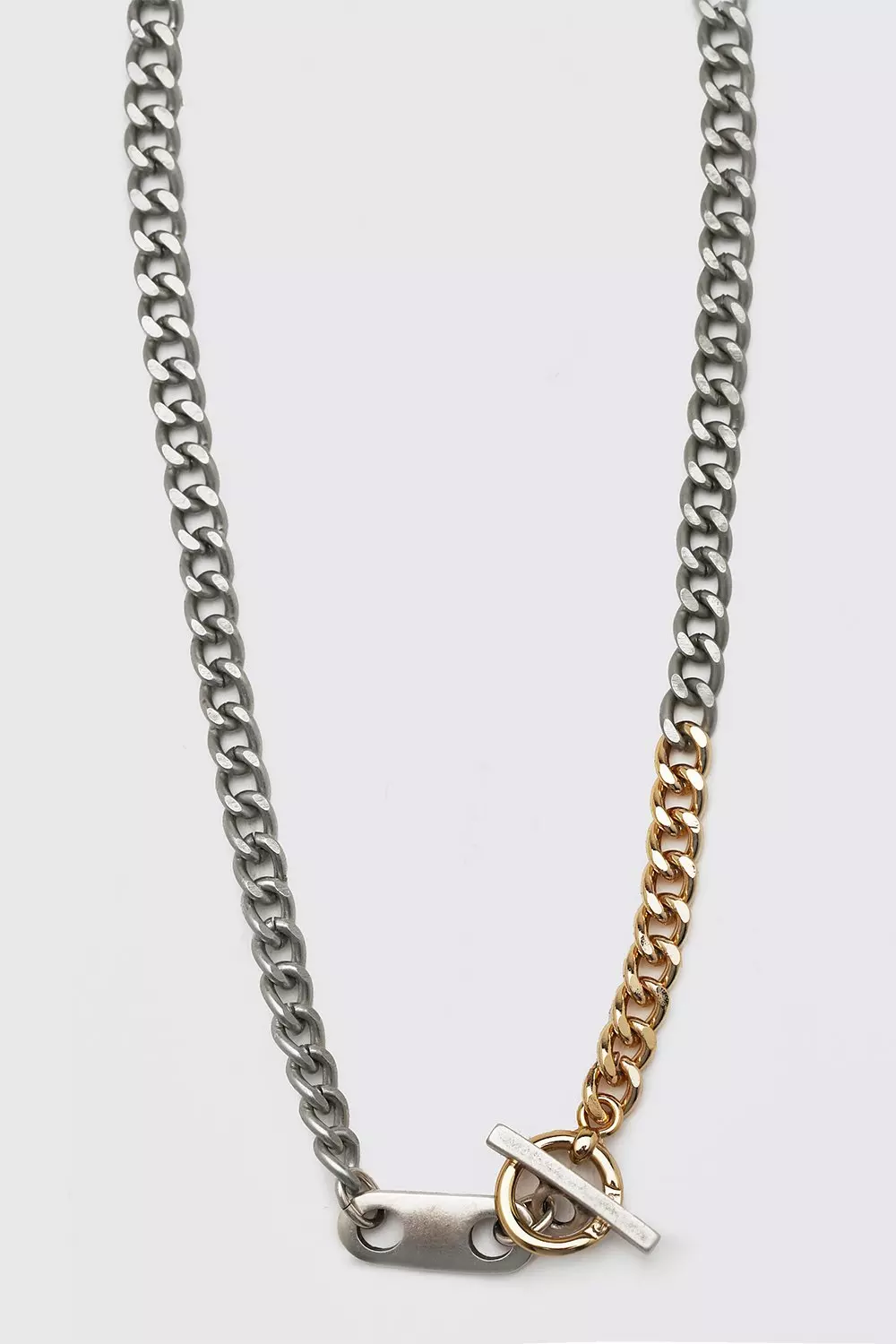 Multi Two Tone Chunky Chain With Toggle Detail alternative image