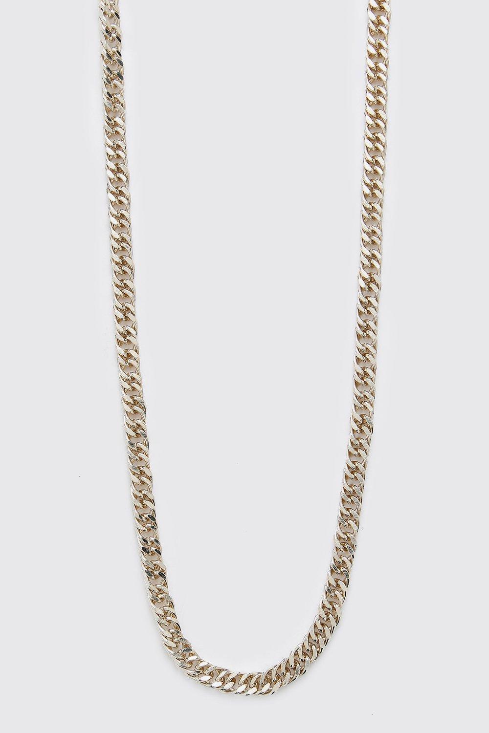 Boohoo Chunky Chain Necklace in Gold Womens Mens Jewellery Mens Necklaces Metallic 