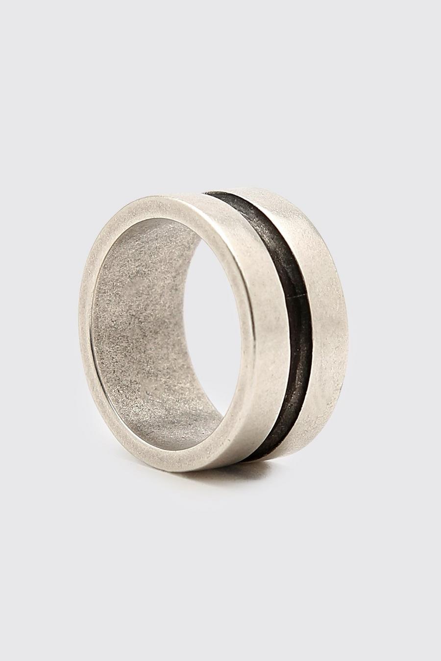 Ring mit konkavem Design, Silber image number 1