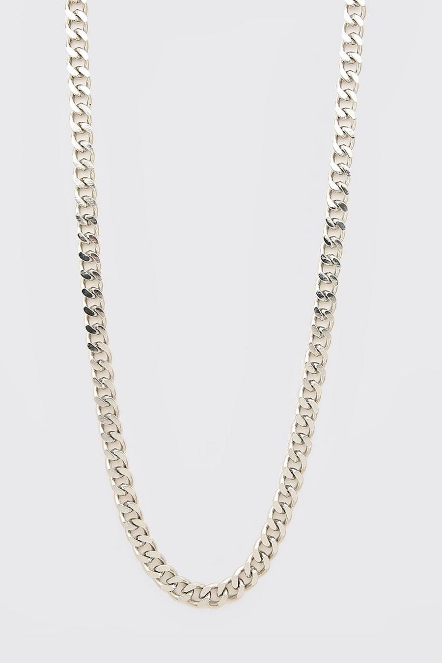 Silver Chunky Chain Necklace With Toggle image number 1