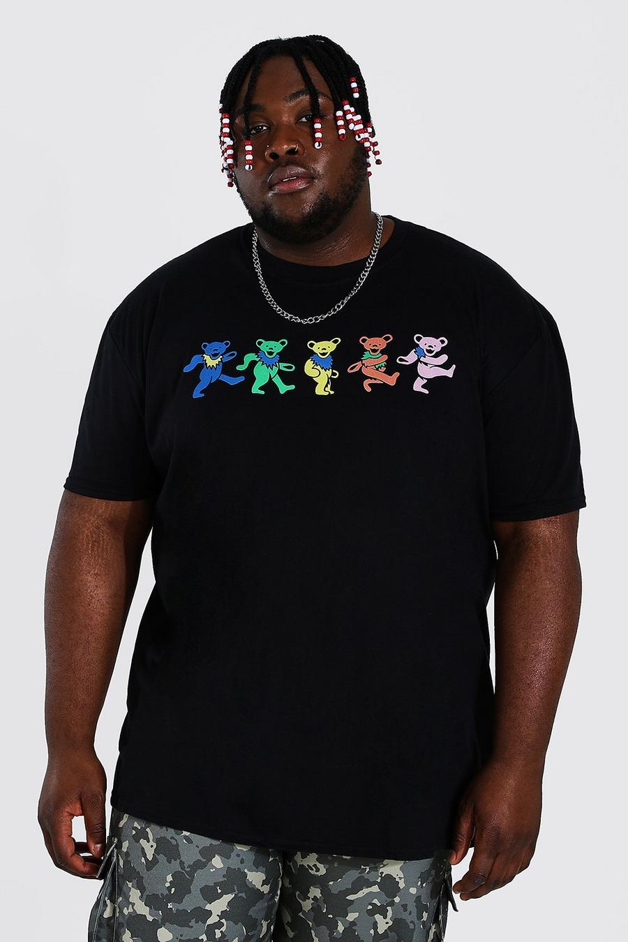 Black Plus Size GeGelicenseerdeerd Grateful Dead T-Shirt image number 1