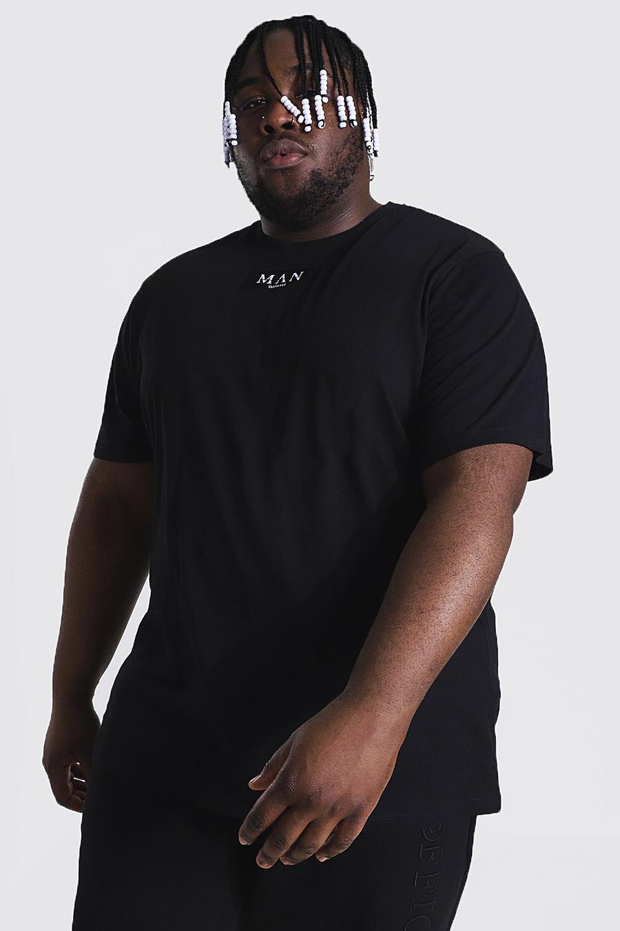 Black Plus Size Man T-Shirt Met Label image number 1