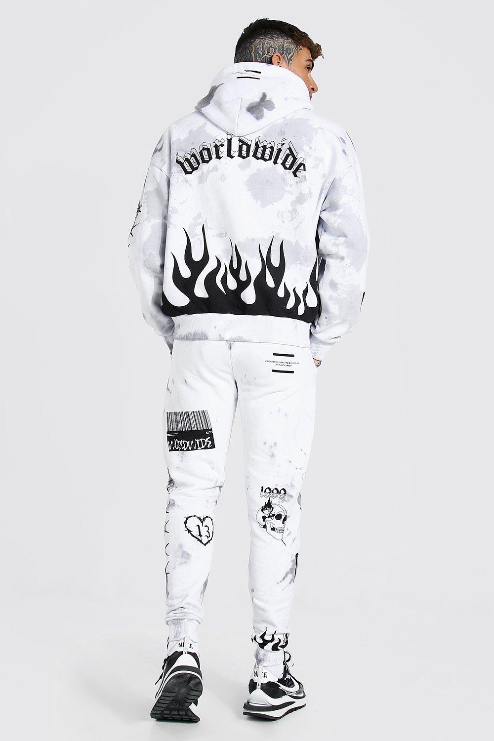 Oversized Tie Dye Graffiti Hooded Tracksuit | boohoo DK Oversized Tie Dye Graffiti Hooded Tracksuit | boohoo DK