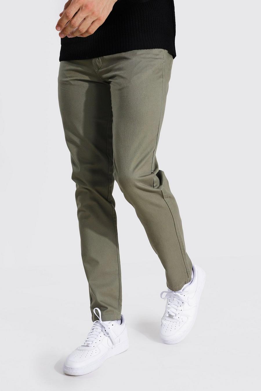 Khaki Tall Slim Fit Chino Trouser image number 1