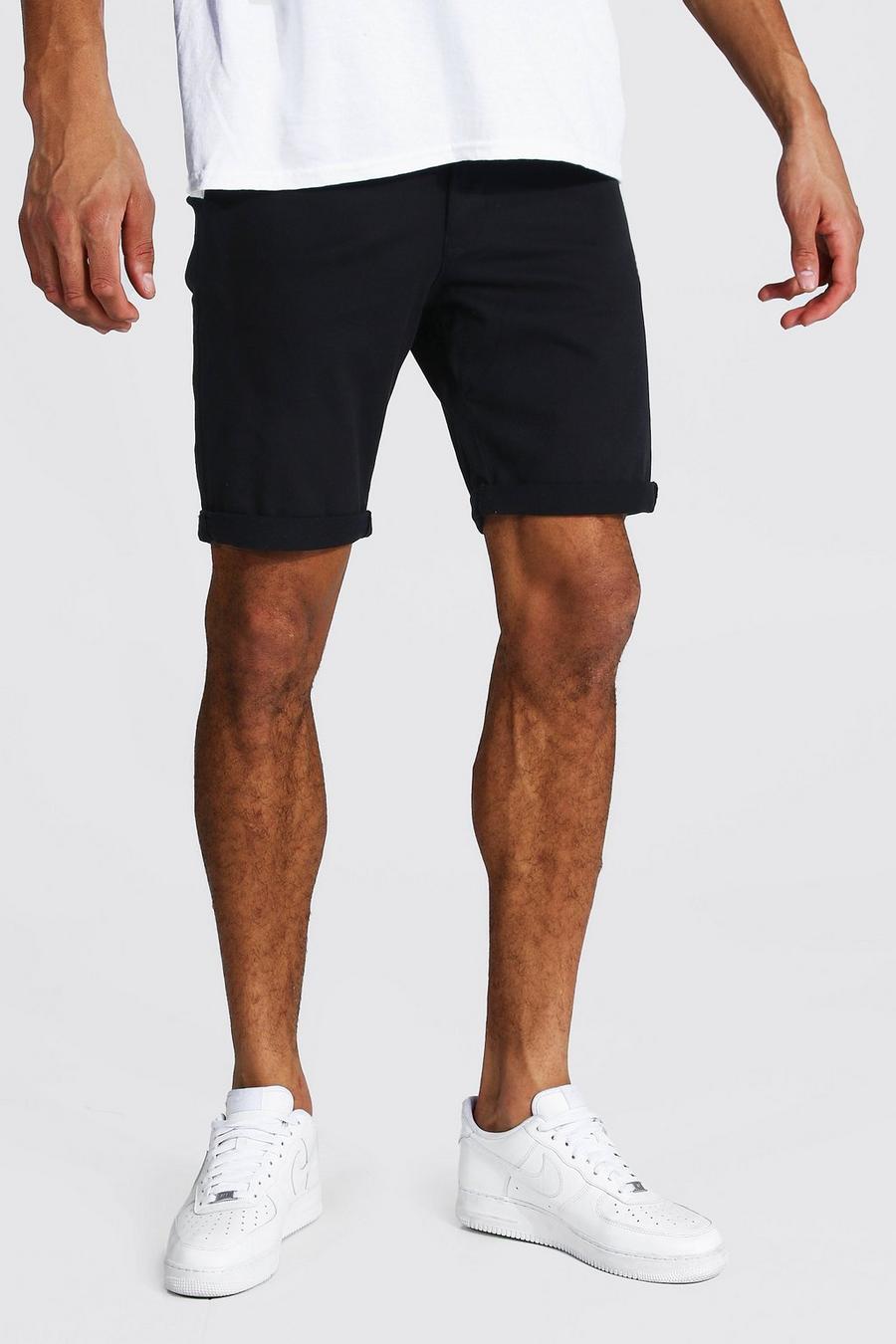Tall Skinny-Fit Chino-Shorts, Schwarz image number 1