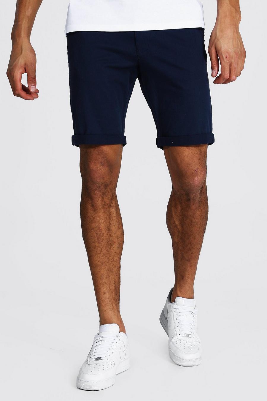 Pantalones cortos chinos skinny Tall, Azul marino image number 1