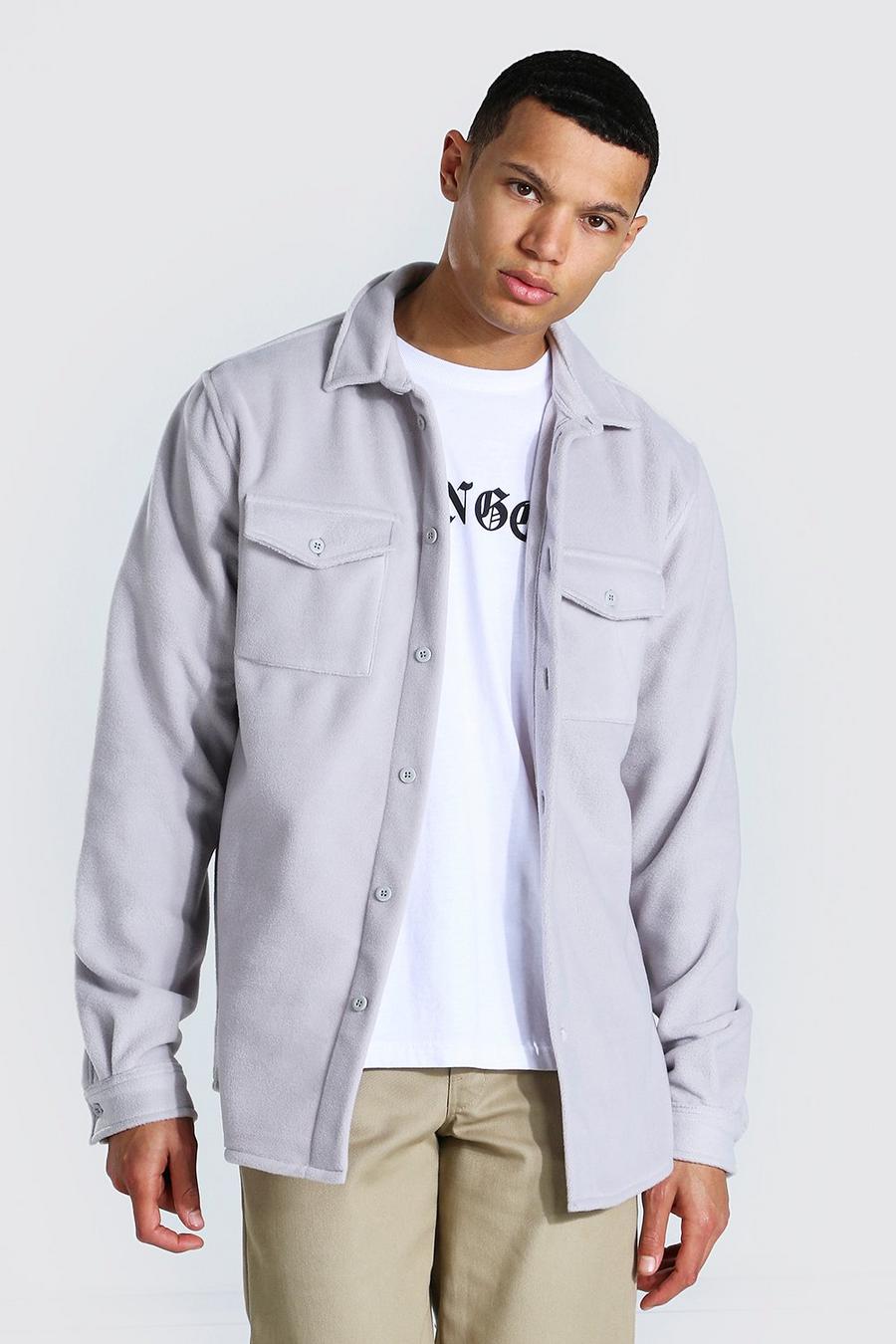 Light grey Tall Man Official Fleece Shirt Jacket image number 1