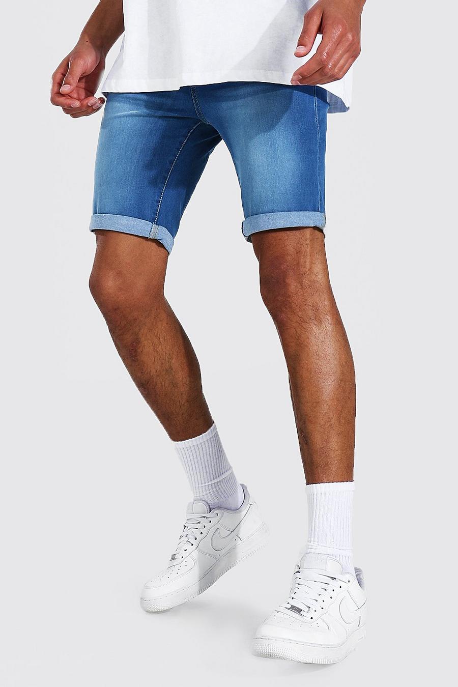 Pantalones cortos estilo vaquero skinny Tall, Azul claro image number 1