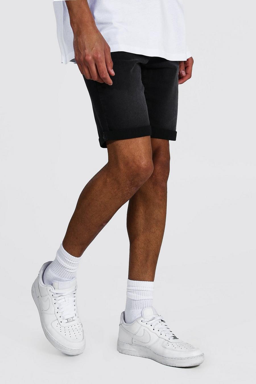 Charcoal Tall Skinny Fit Jean Shorts image number 1