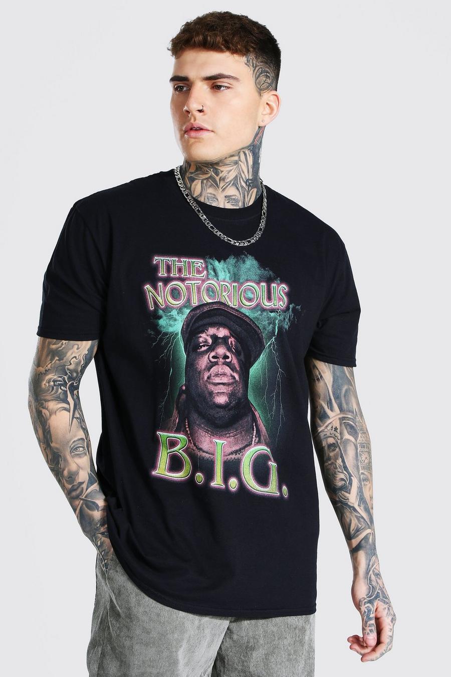 Black Oversized Gelicenseerd Notorious Big T-Shirt image number 1
