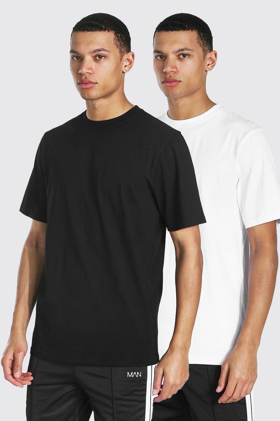 Multi Tall - Basic T-shirt med rund hals (2-pack) image number 1