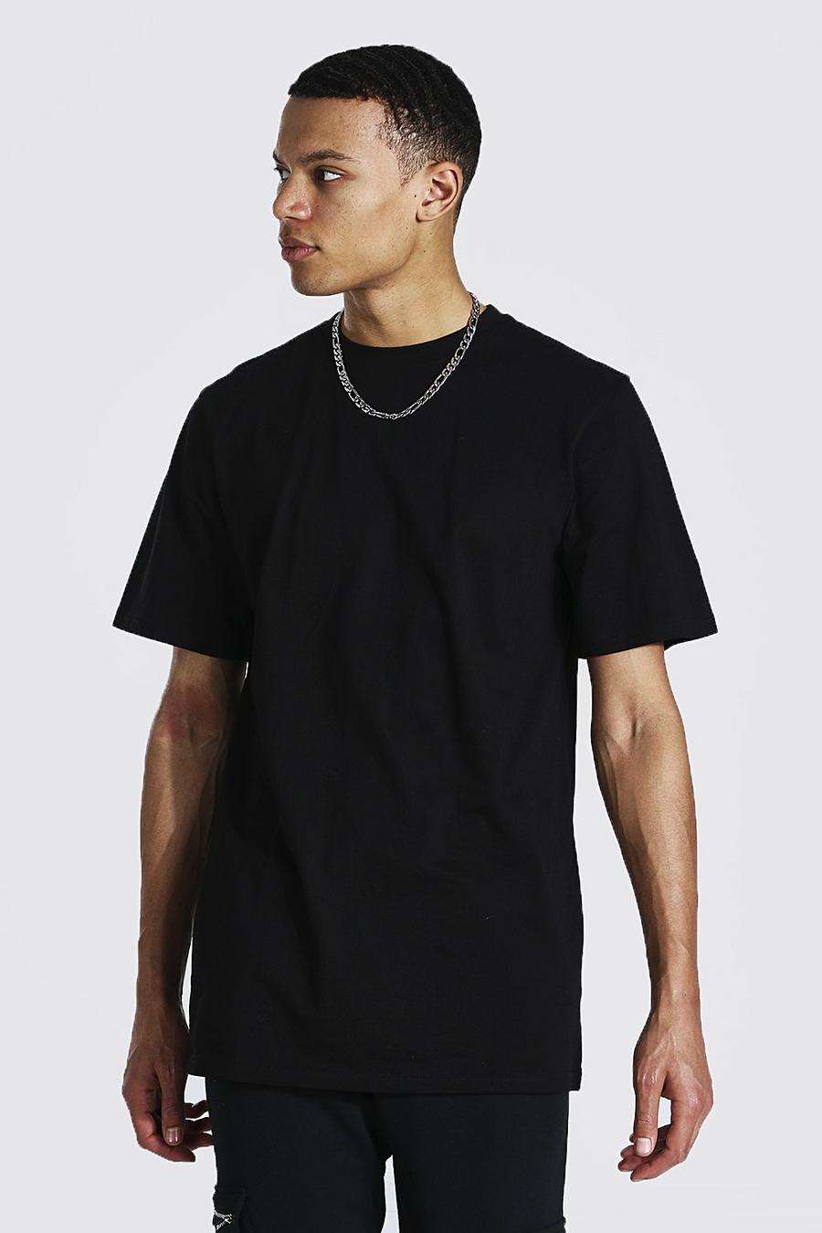 Black Tall Basic Long Line T-Shirt image number 1