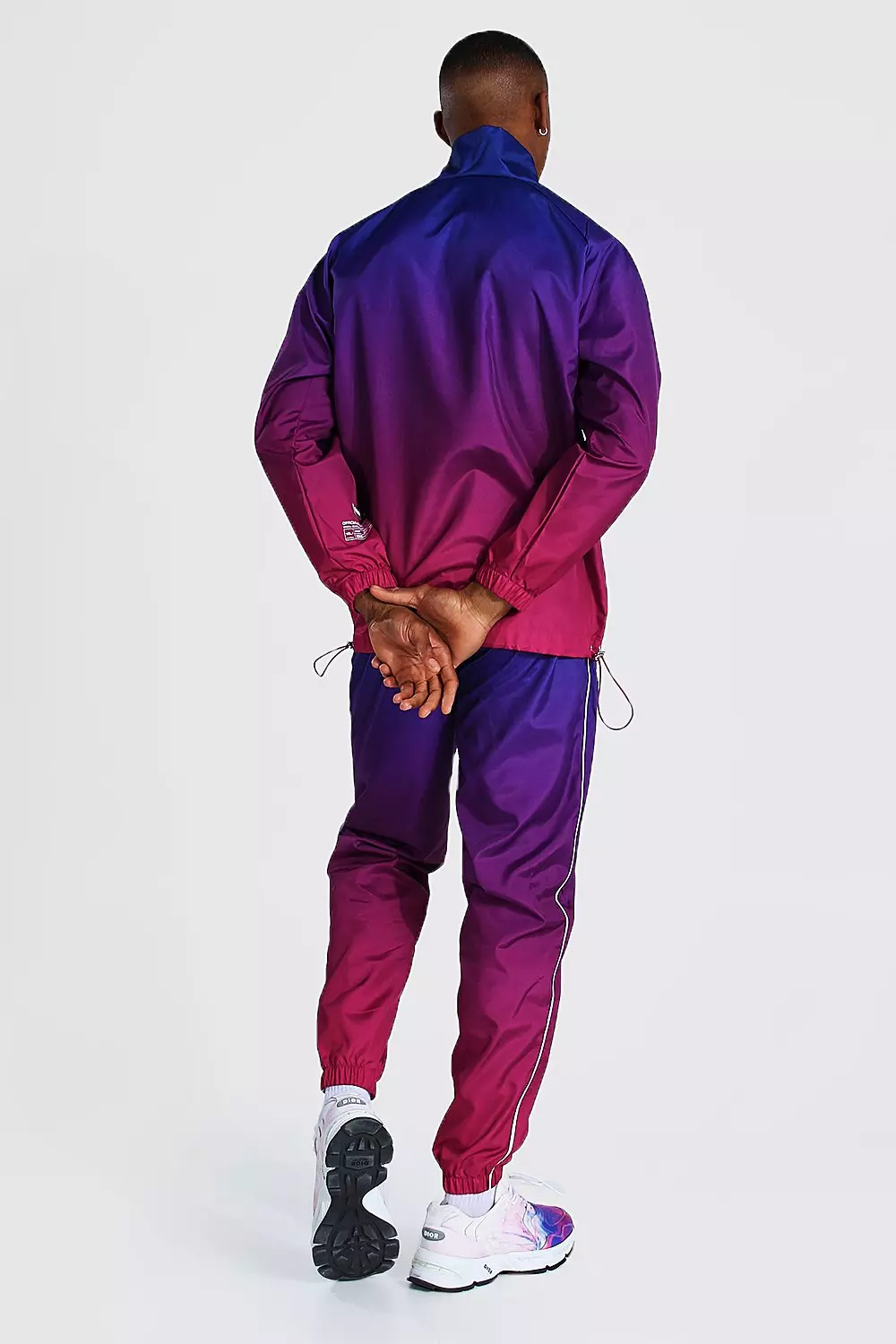 Purple Man Ombre Funnel Neck Shell Tracksuit alternative image