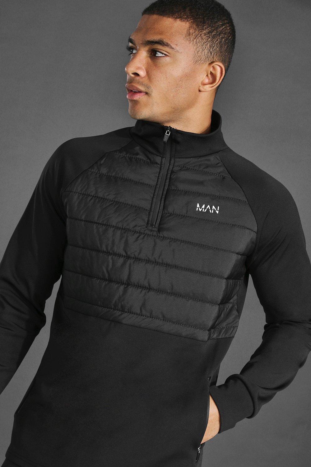 Man Active Gym Quilted 1/4 Zip Top