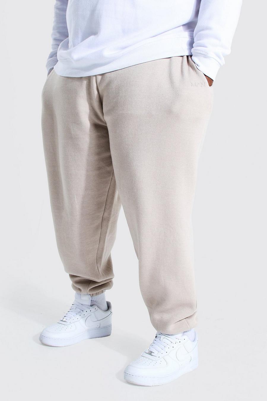 Stone beige Plus Size Man Loose Fit Jogger image number 1