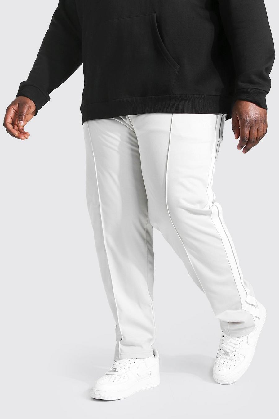 Light grey Plus Size Man Tricot Joggers image number 1