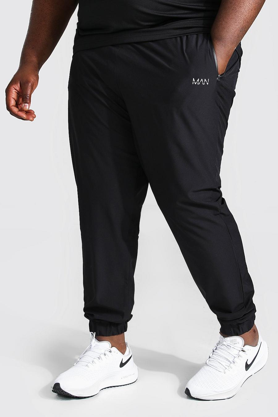Black Plus Size Man Active Tapered Joggers image number 1