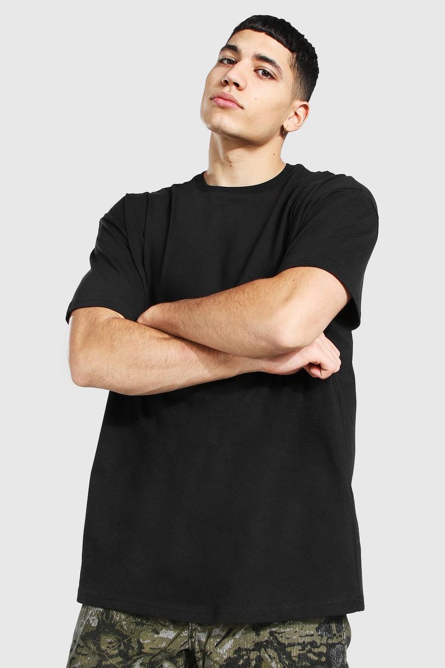 Black Oversized Zwaar T-Shirt image number 1