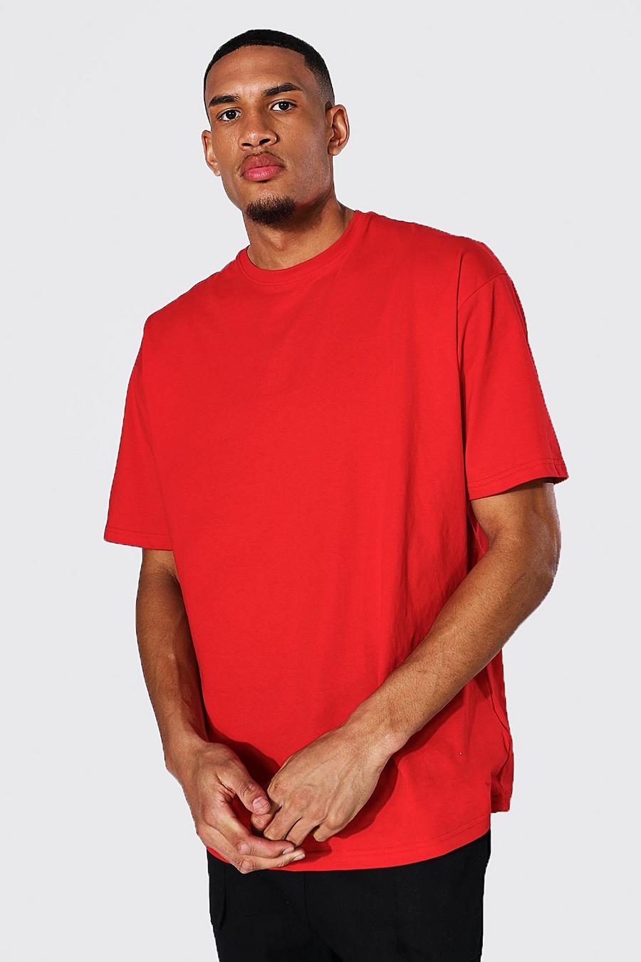 Camiseta Tall oversize, Rojo image number 1