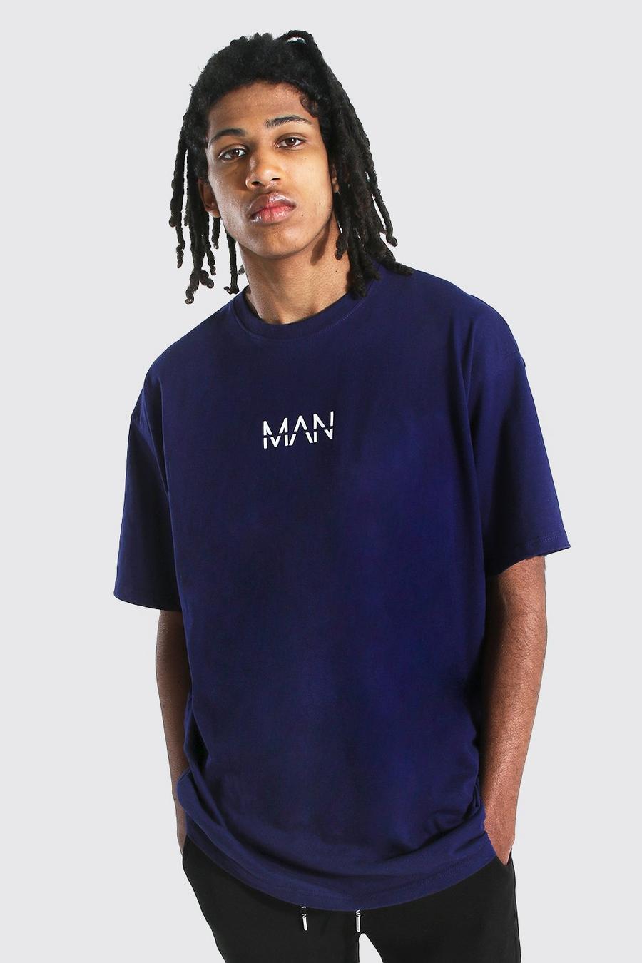 Navy Tall Oversized Man T-Shirt image number 1