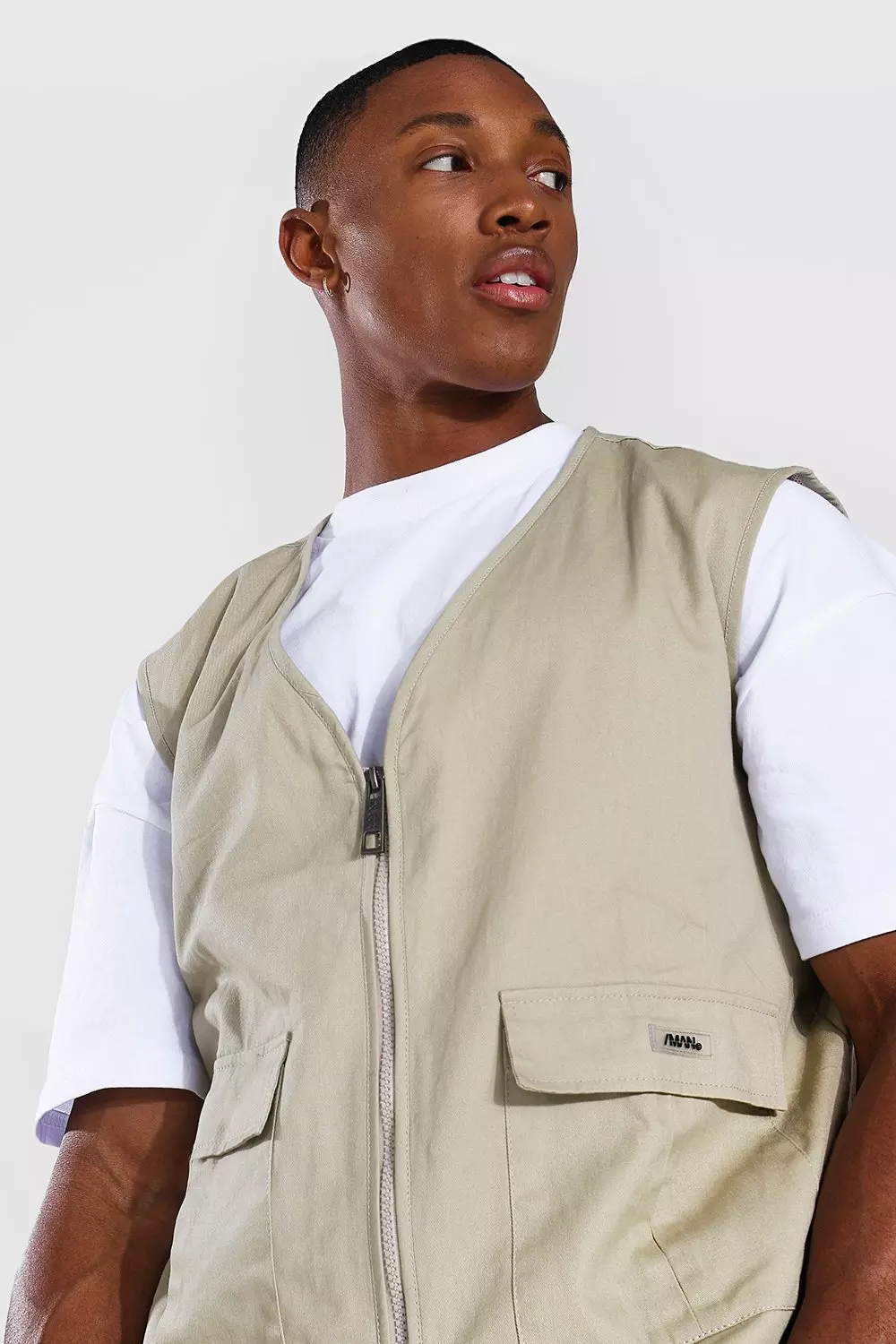 Men's Utility Jacket, Tan Cotton Twill