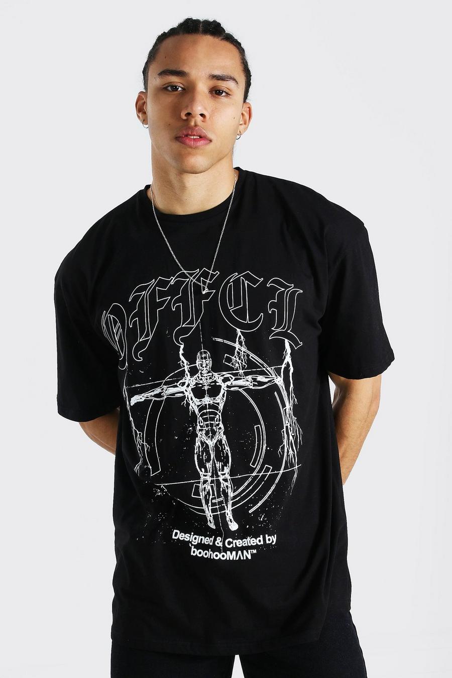 Black Tall Official Oversized T-shirt image number 1
