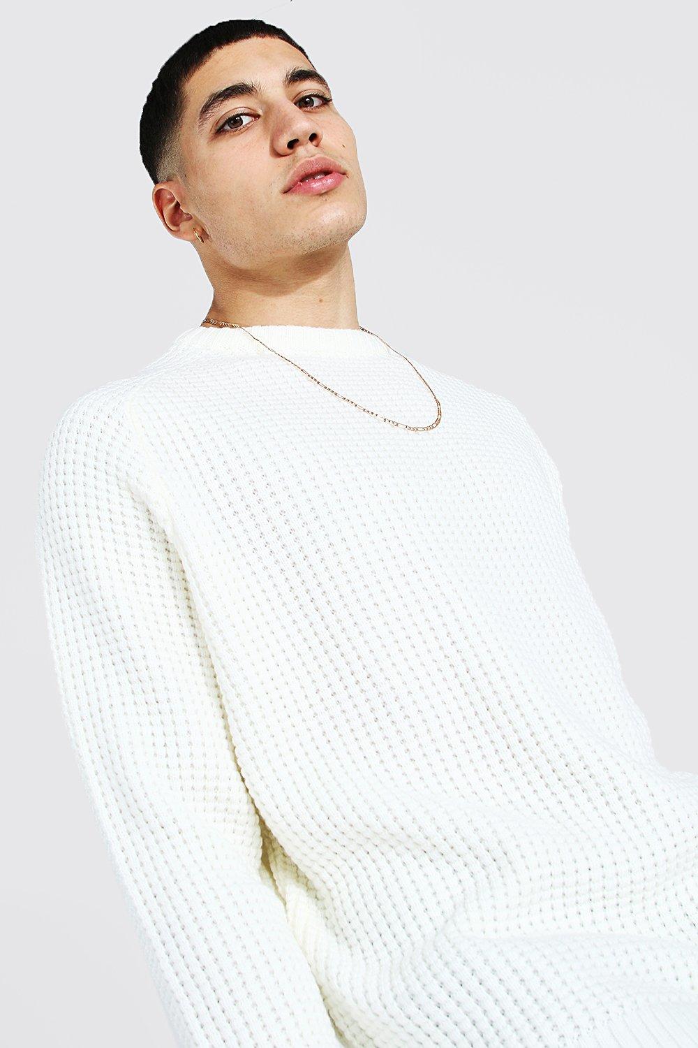 Waffle Knit Sweater For Men