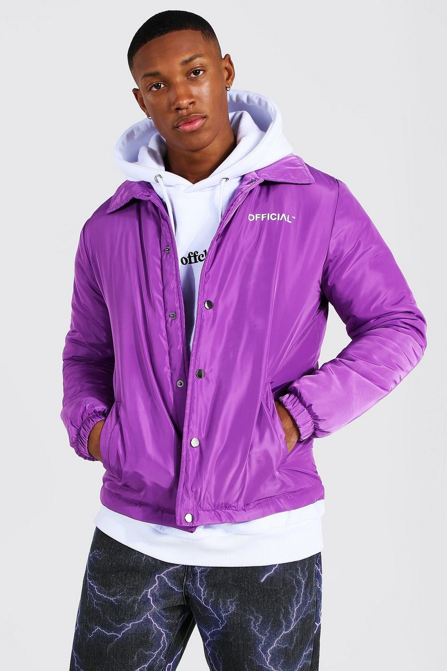 Purple Man Official Nylon Coach Jacket  image number 1