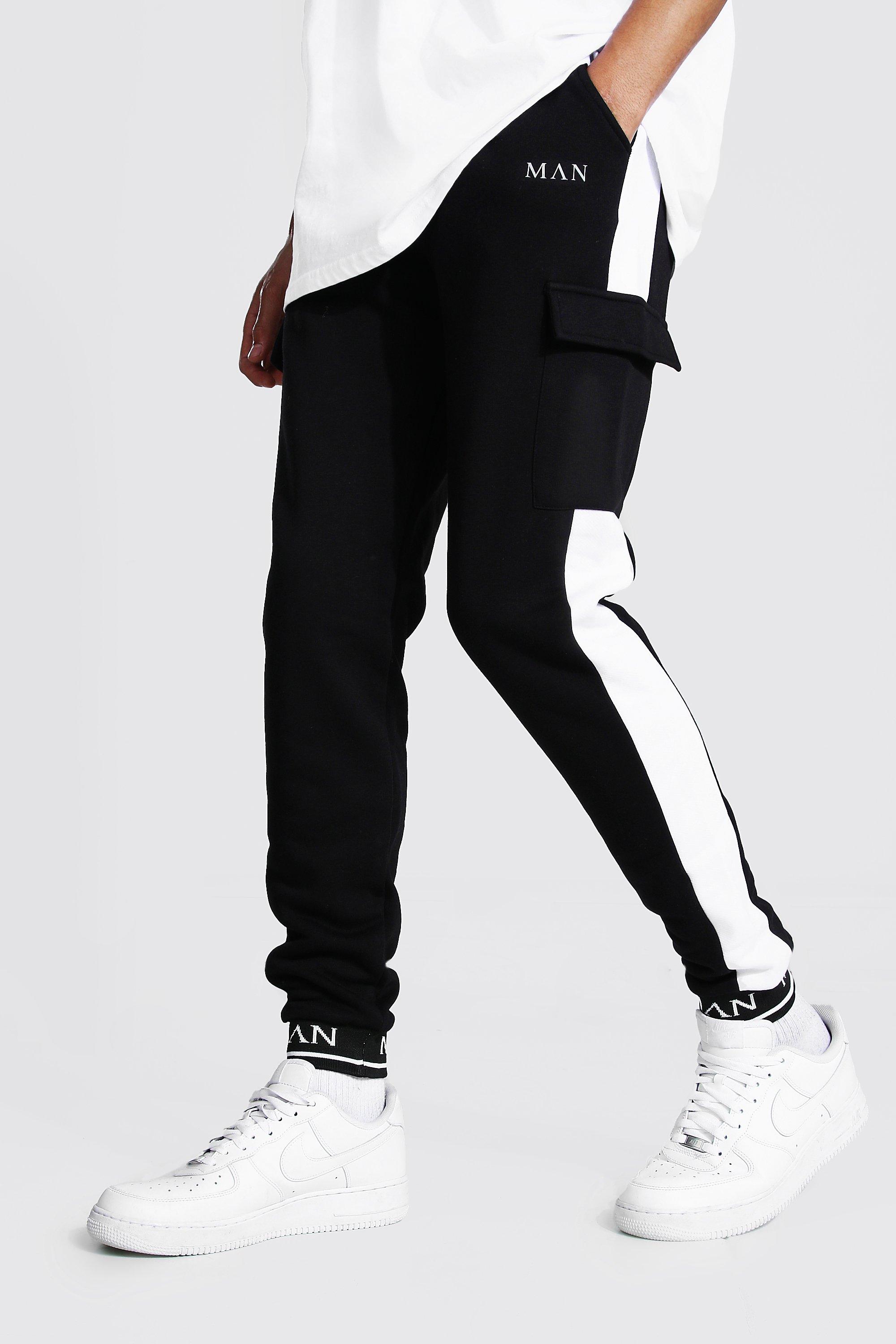 mens tracksuit bottoms boohoo