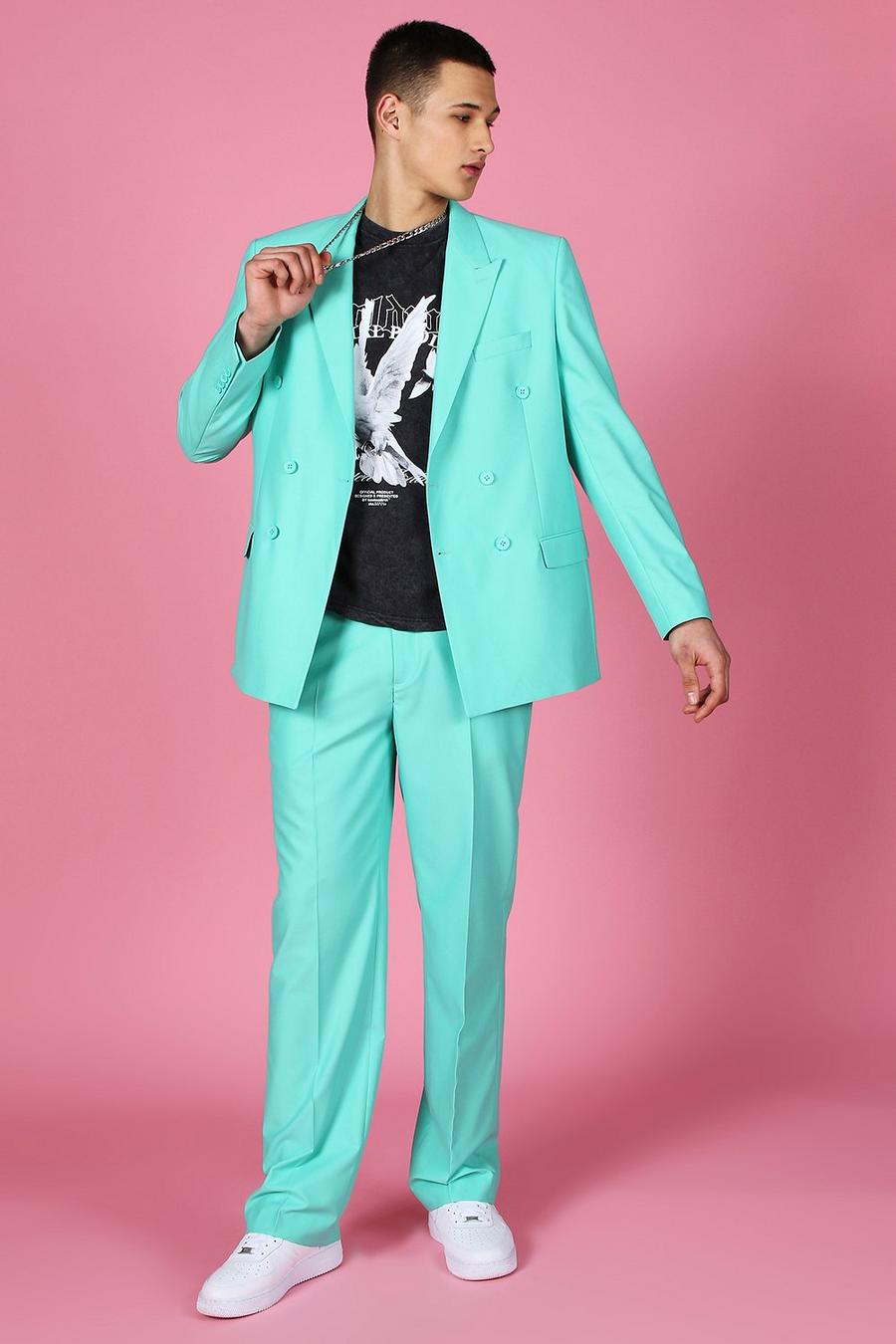 Mint Relaxed Plain Suit Trouser image number 1