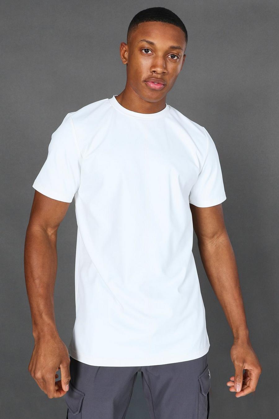 White Man Active Premium Yoga T-Shirt Met Zijsplit image number 1