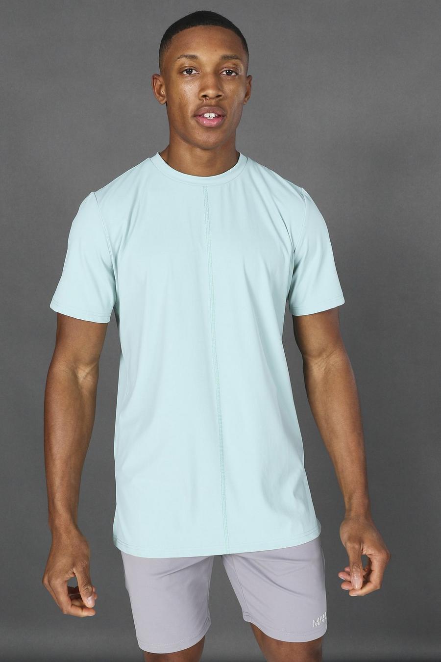 T-shirt MAN Active Premium per yoga con spacco laterale, Verde menta image number 1