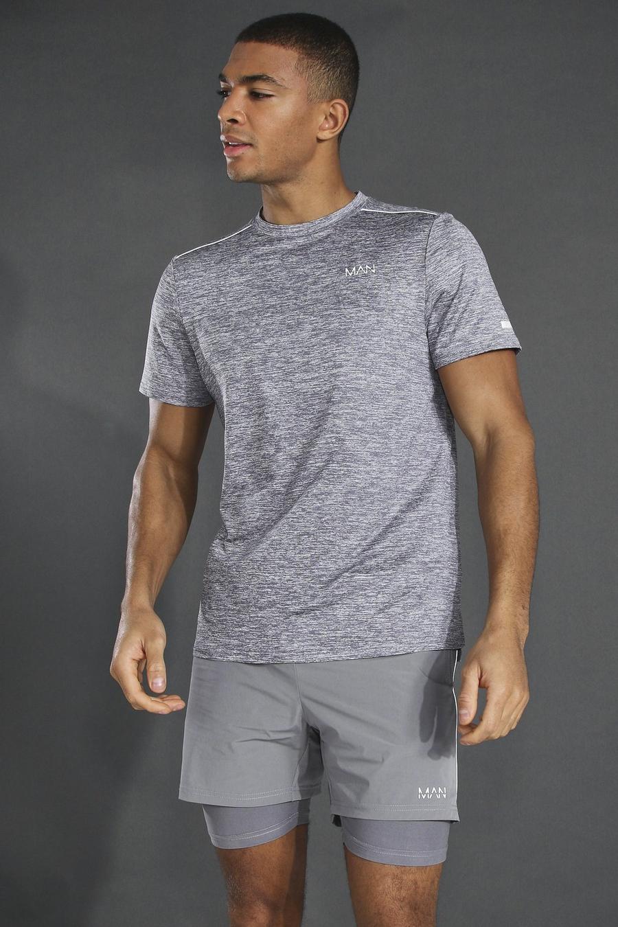 Grey Man Active Gym Lightweight Marl T-Shirt image number 1