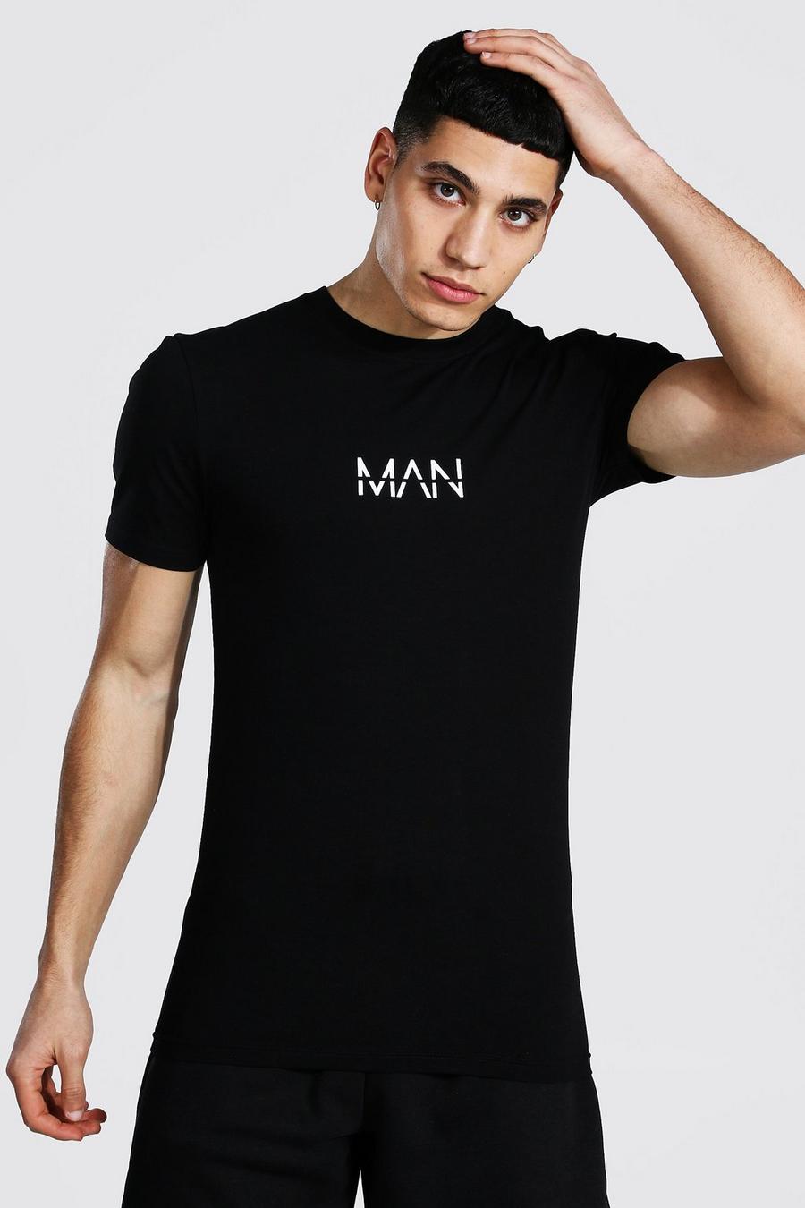 Black Original MAN T-shirt i muscle fit image number 1