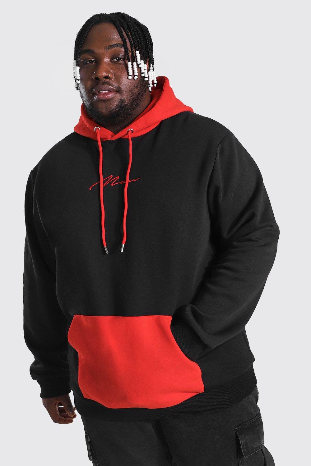 Black hoodie 2024 red hood