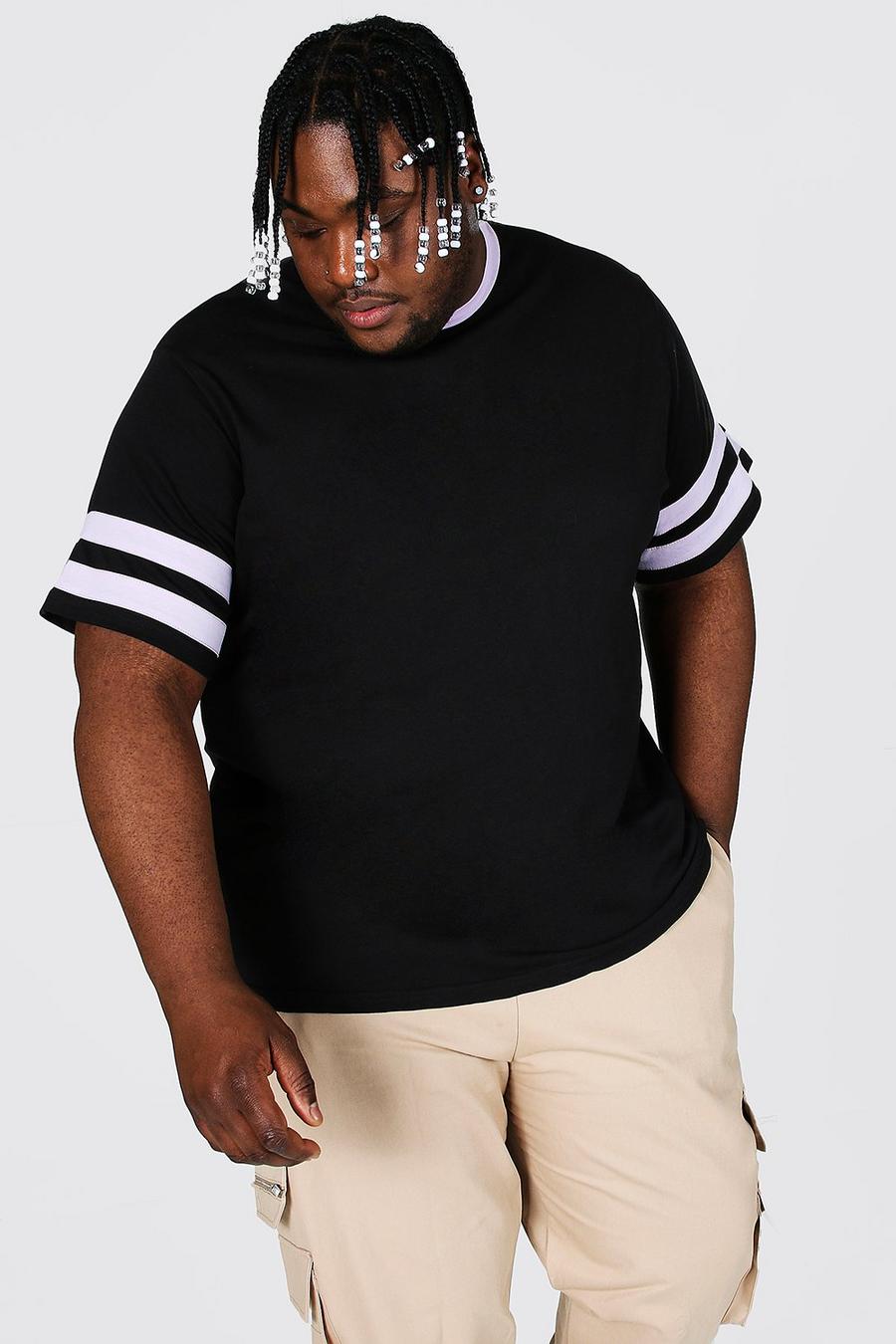 Camiseta Plus con colores en bloque, Negro image number 1