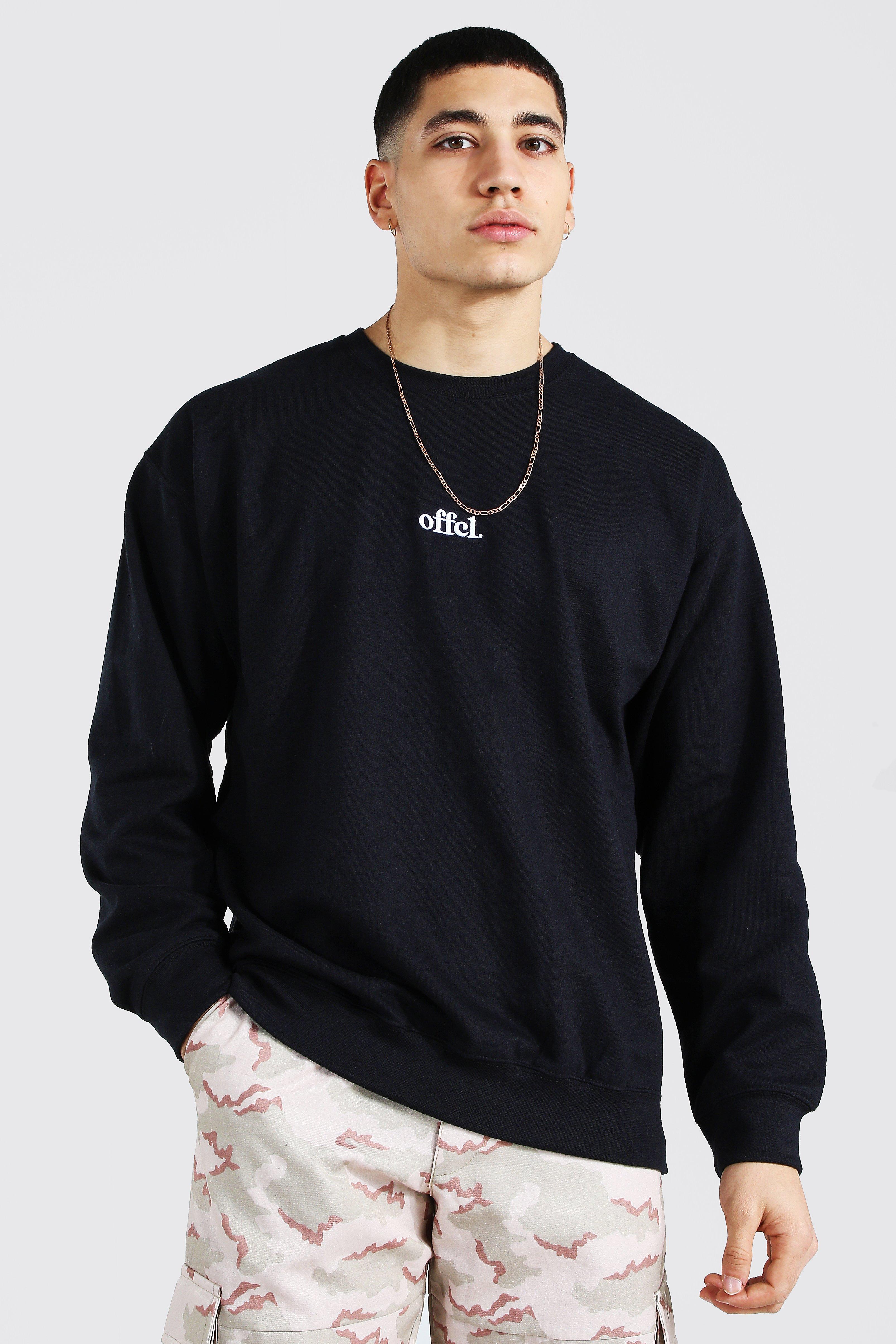 Oversized MAN Official Sweatshirt | Boohoo UK