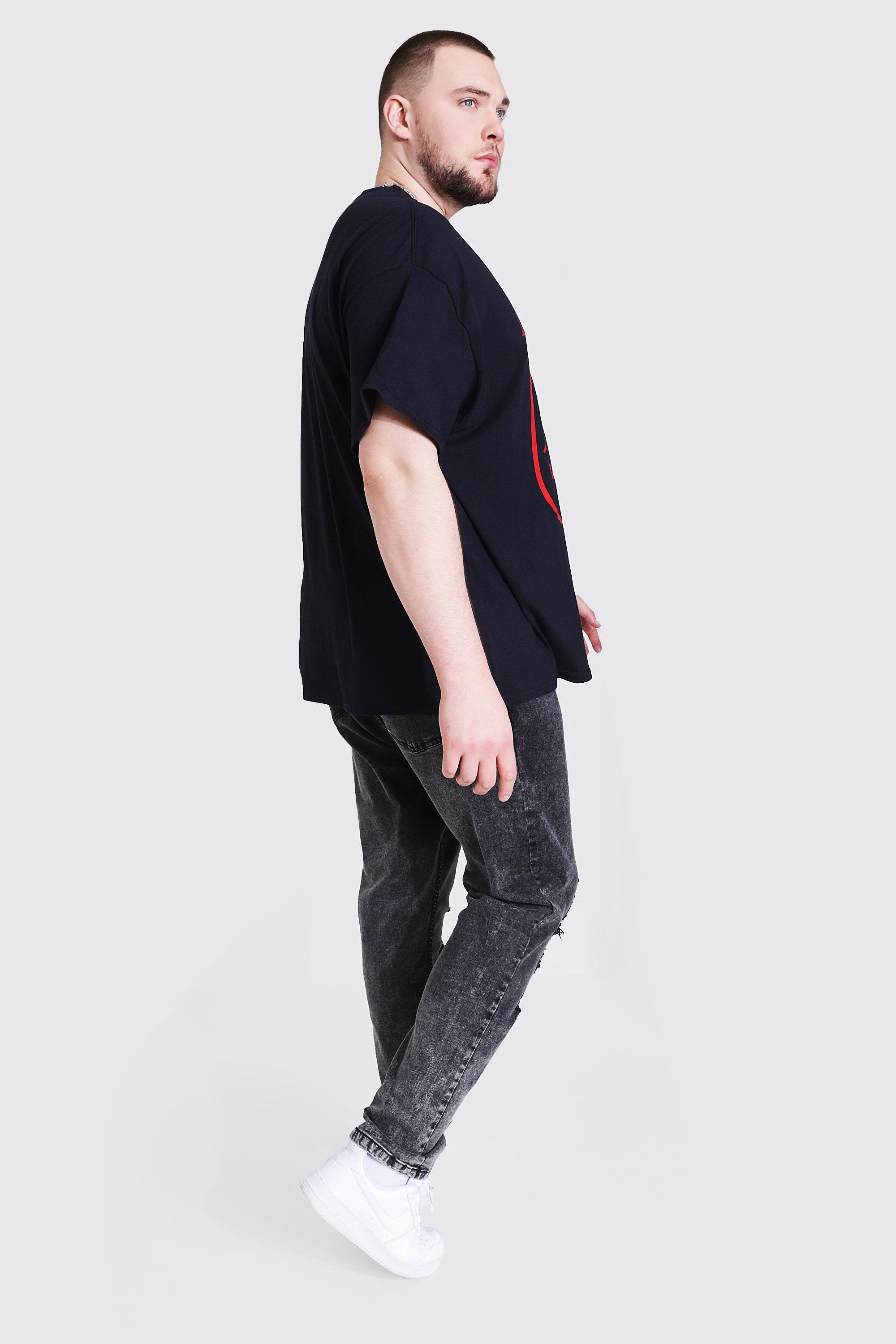 Plus Size Nirvana Face License T-shirt | boohoo FI