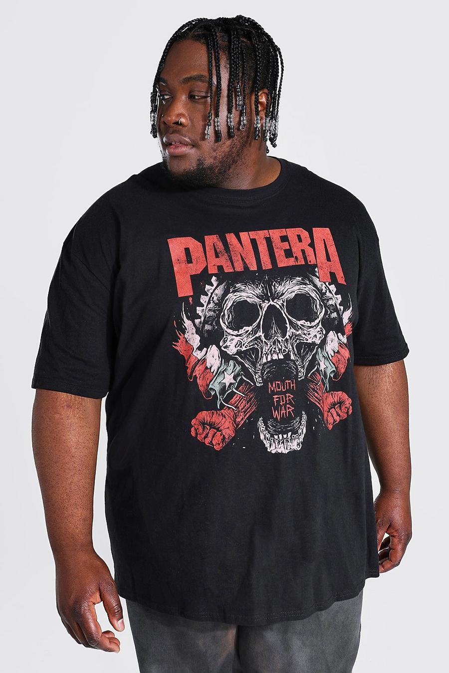 Plus Size Lizenz-T-Shirt mit Pantera-Print, Schwarz image number 1