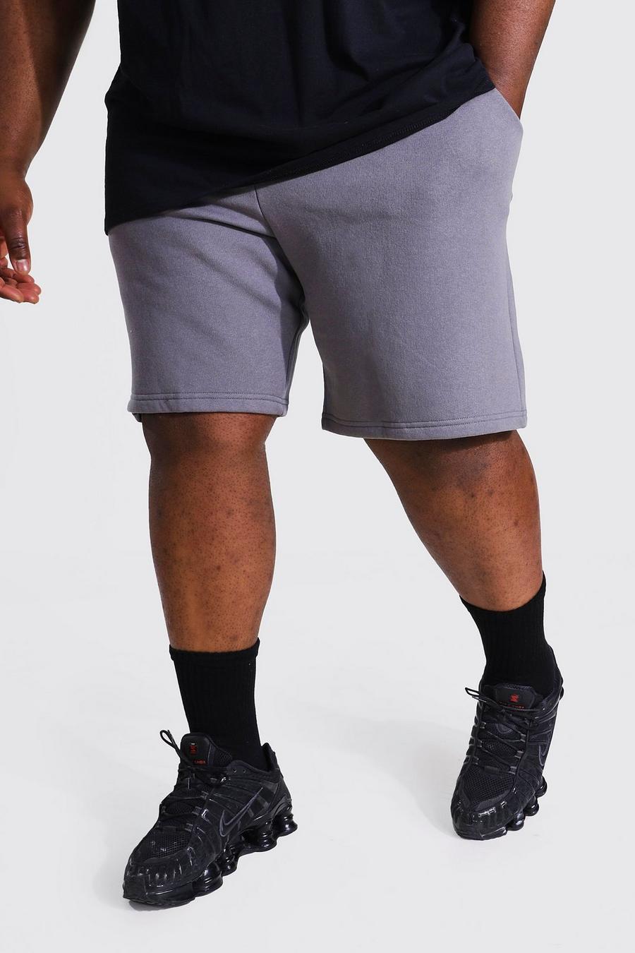 Charcoal Plus Jersey Man Shorts Met Trektouwtjes image number 1