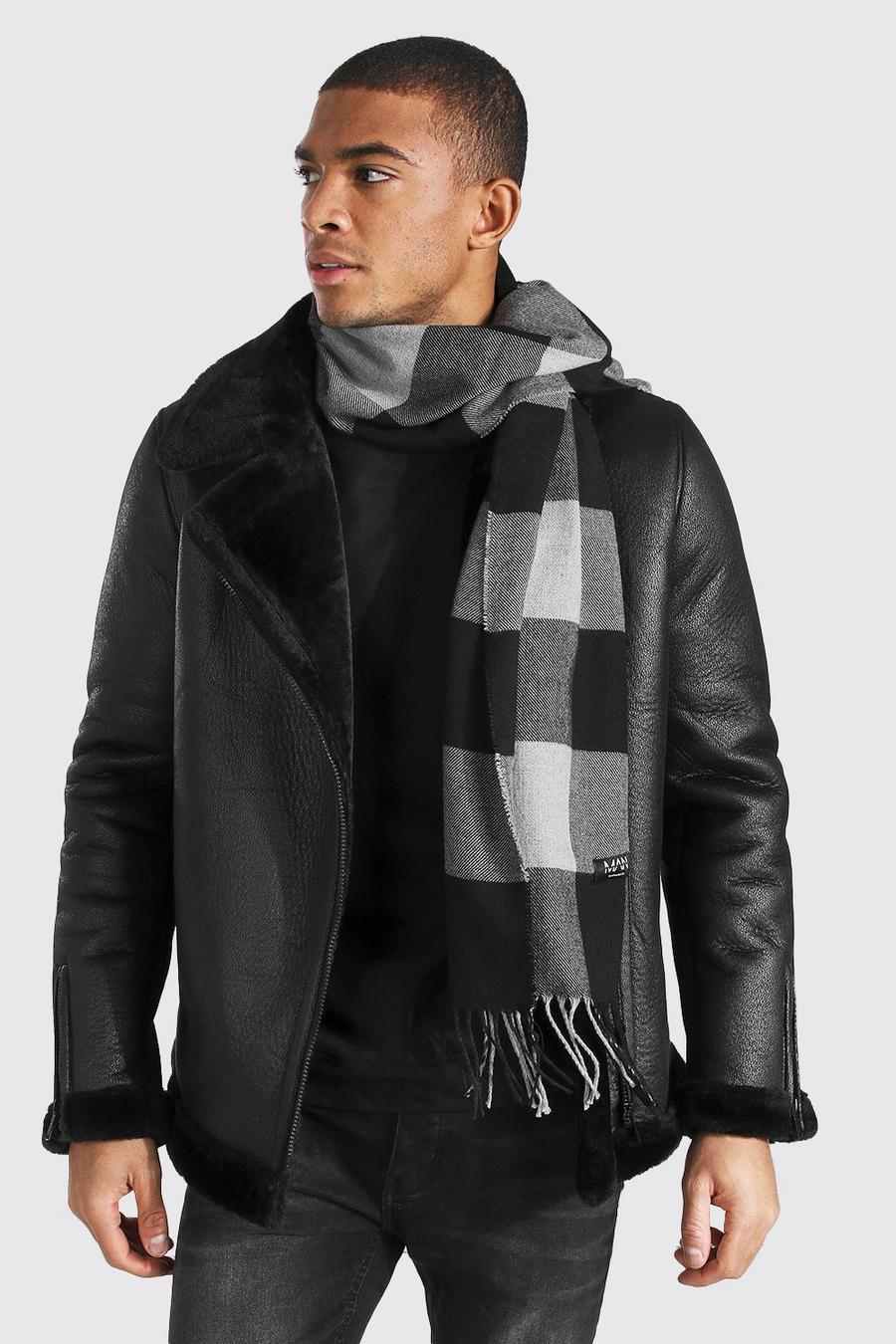 Grey Check Scarf image number 1