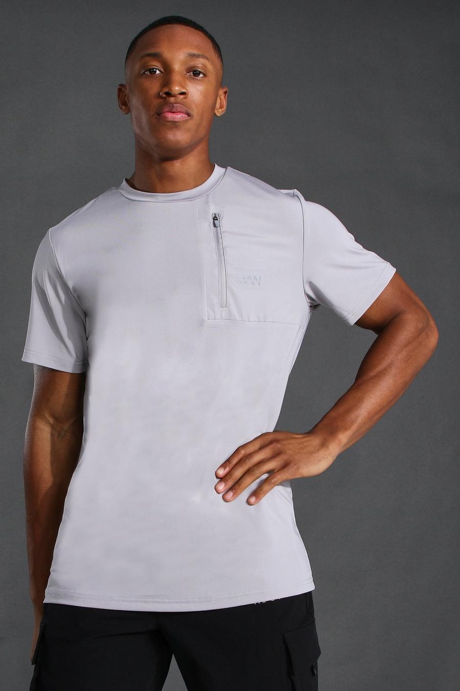 T-shirt à poche - MAN, Grey image number 1
