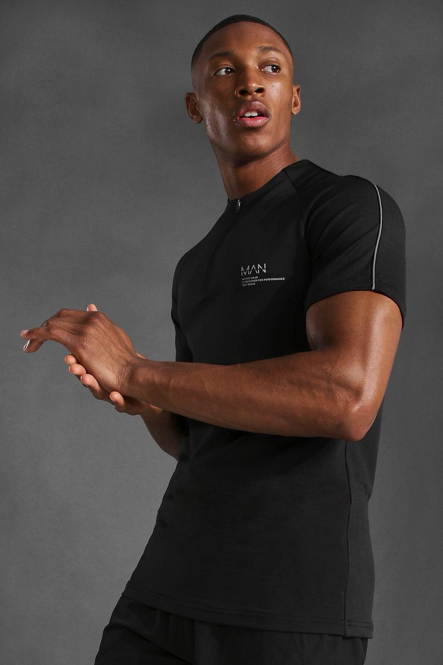 MAN Active T-Shirt mit Rundhalsausschnitt, Raglanärmeln und Reißverschluss image number 1