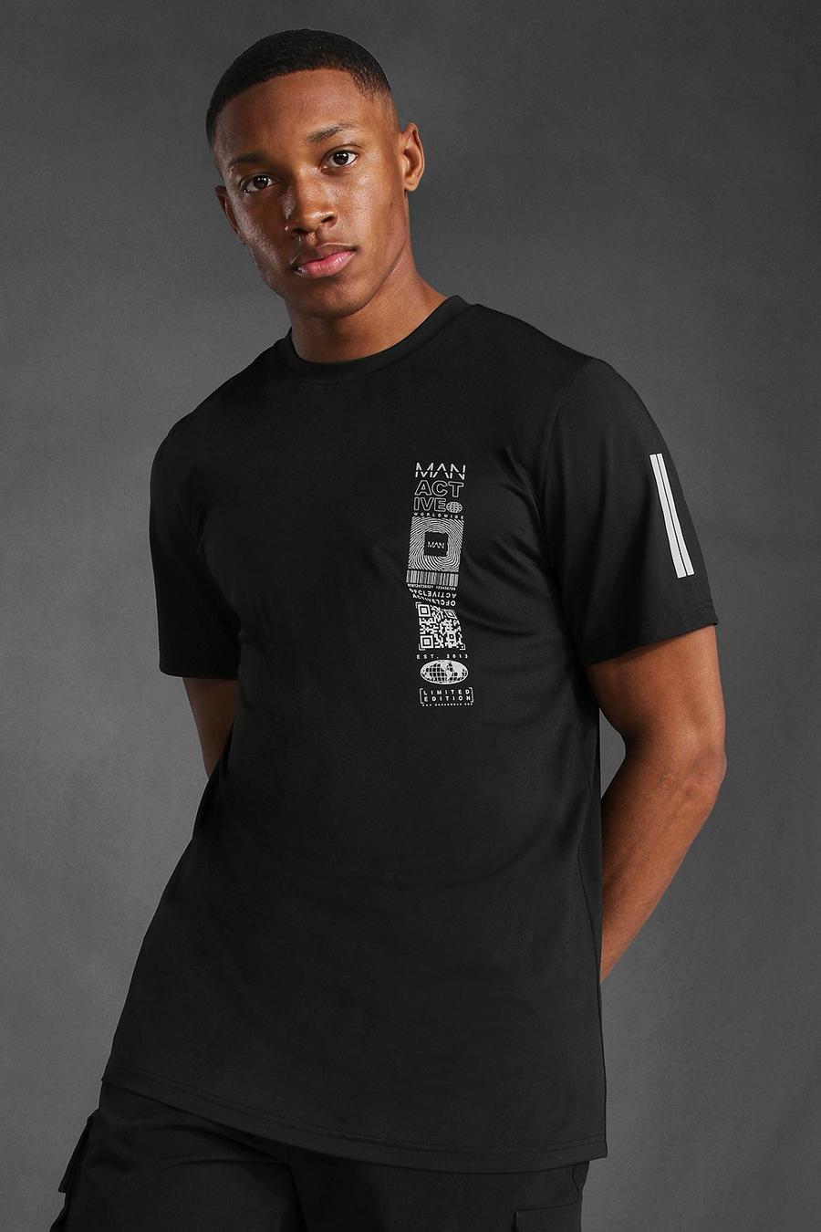 MAN Active T-Shirt mit Grafik, Schwarz image number 1