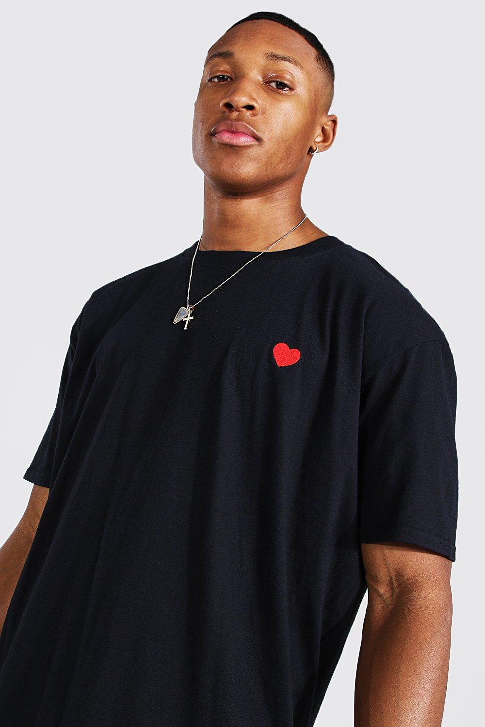 Camiseta bordado corazón boohoo