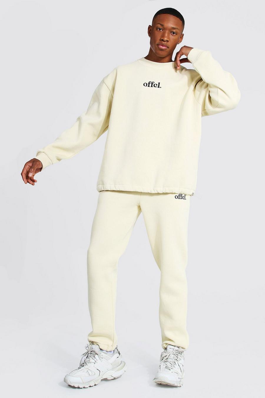 Sand Oversized Offcl Extended Neck Toggle Tracksuit image number 1