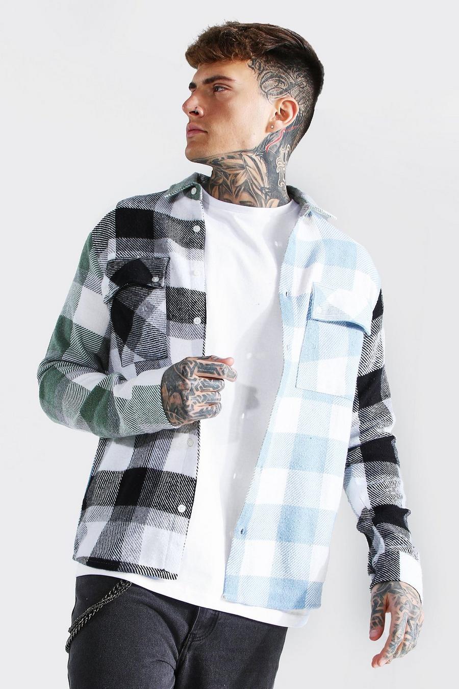 Multi Spliced Check Overshirt image number 1