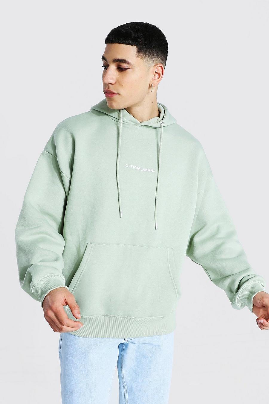 Sage Oversized Boxy Official Man Hoodie image number 1