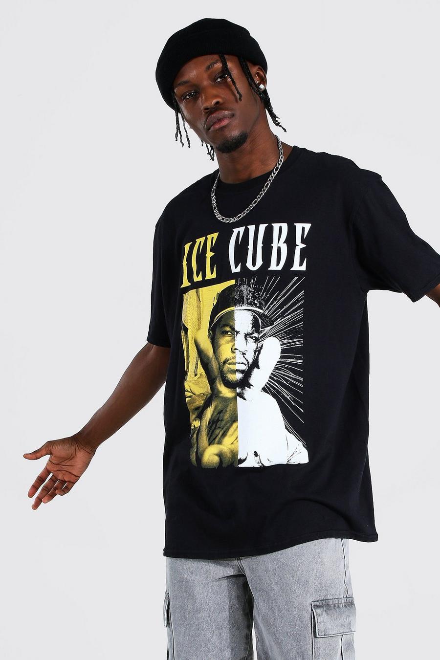 Oversized Ice Cube Split License T-shirt | boohoo